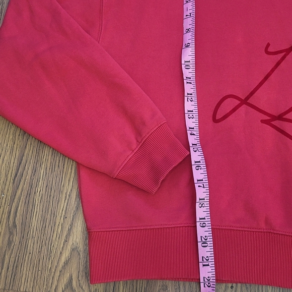 Lisa Eldridge Cropped Long Sleeve Womens Sweater Red Medium - Picture 6 of 12